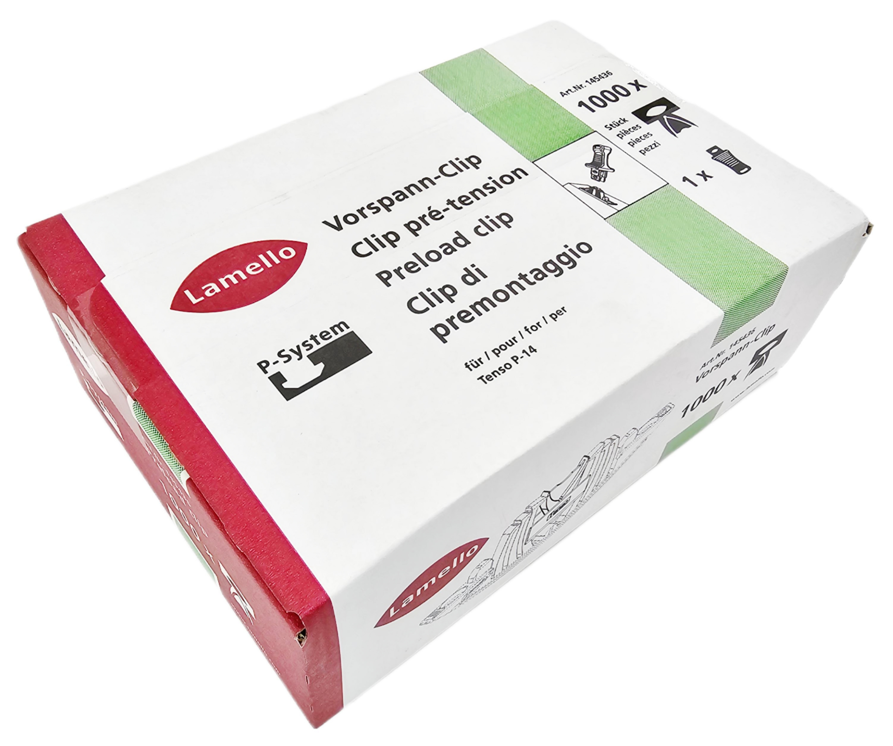 Tenso P-14 프리로드 클립 1000개